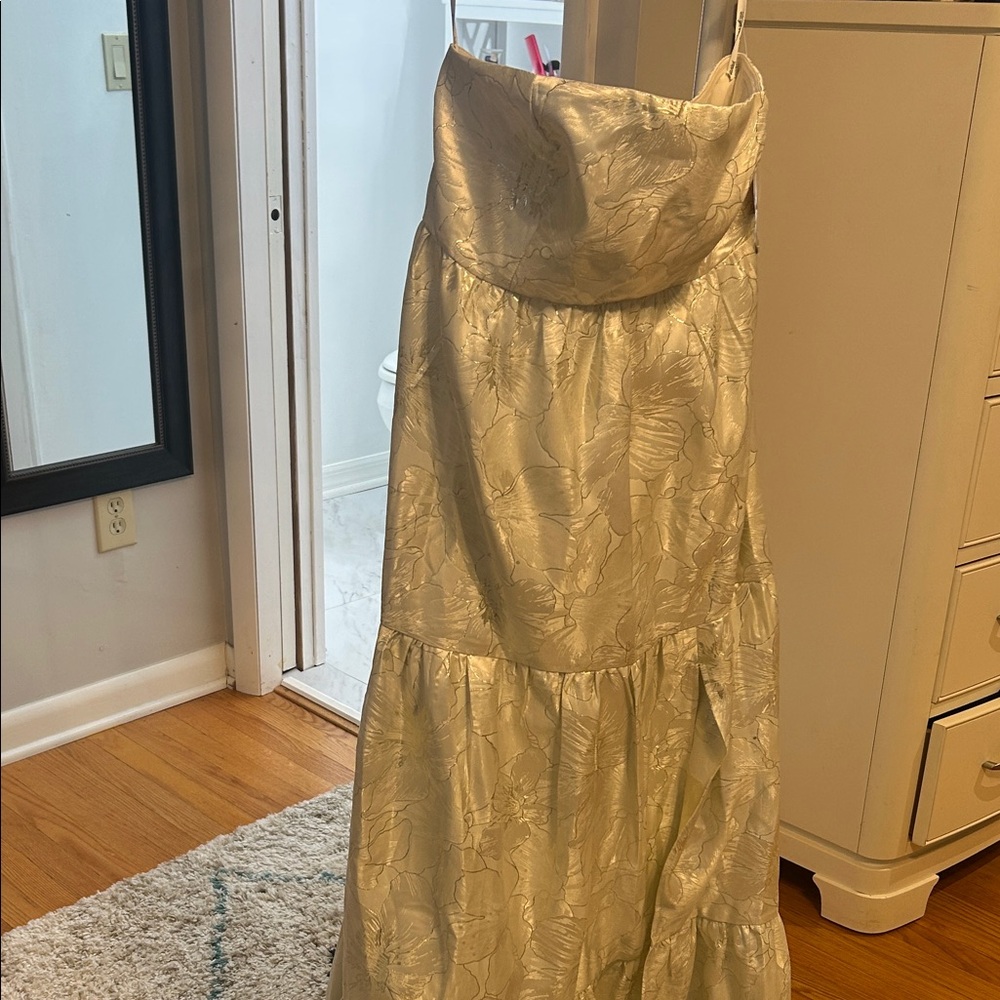 Birdy Grey Strapless Cream Dress